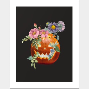 Floral Halloween Posters and Art